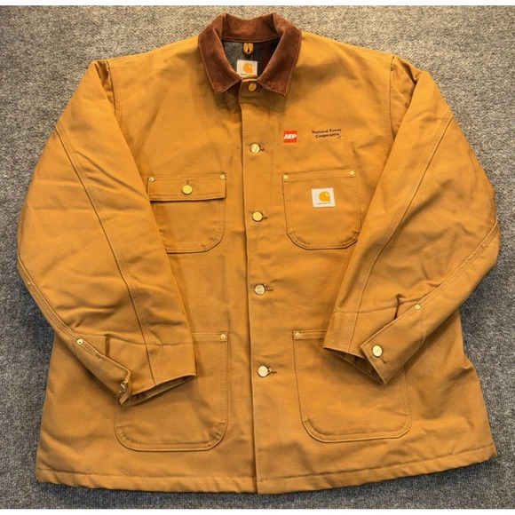 Carhartt Other - Vintage Carhartt C01 Chore Coat Mens 46 Brown AEP Union Made USA Blanket Lined